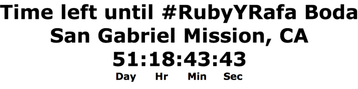 time left until #rubyyrafa boda